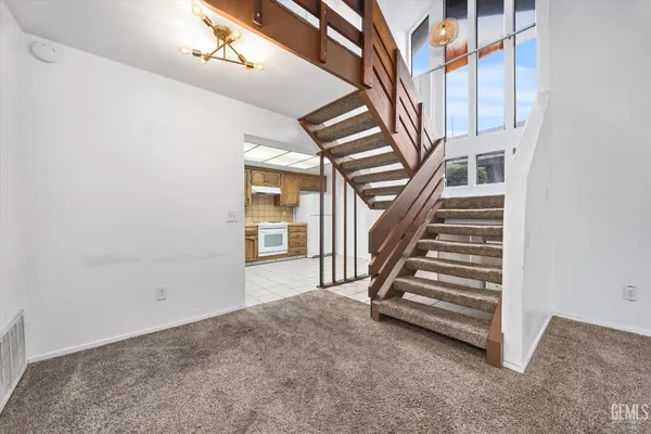 a view of an entryway with staircase