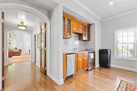 a view of a room with garage