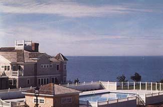 a view of a building with glass windows