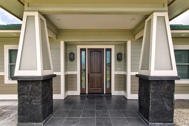 a view of front door of house