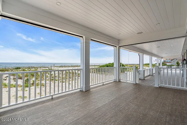 a view of a city with an ocean view