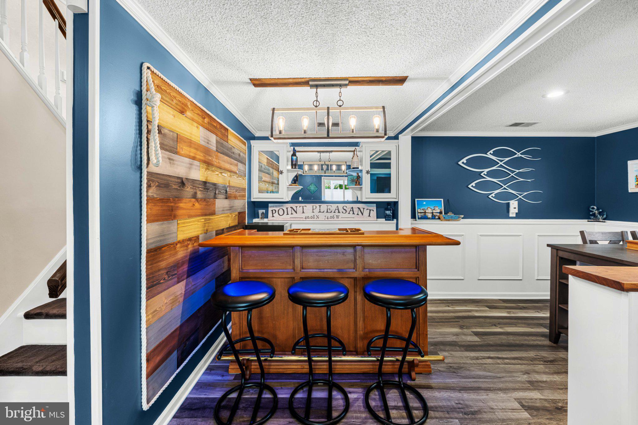 8 Dan Road Hamilton, NJ 08620 - Photo 33 of 49 Charming coastal-inspired bar area.
