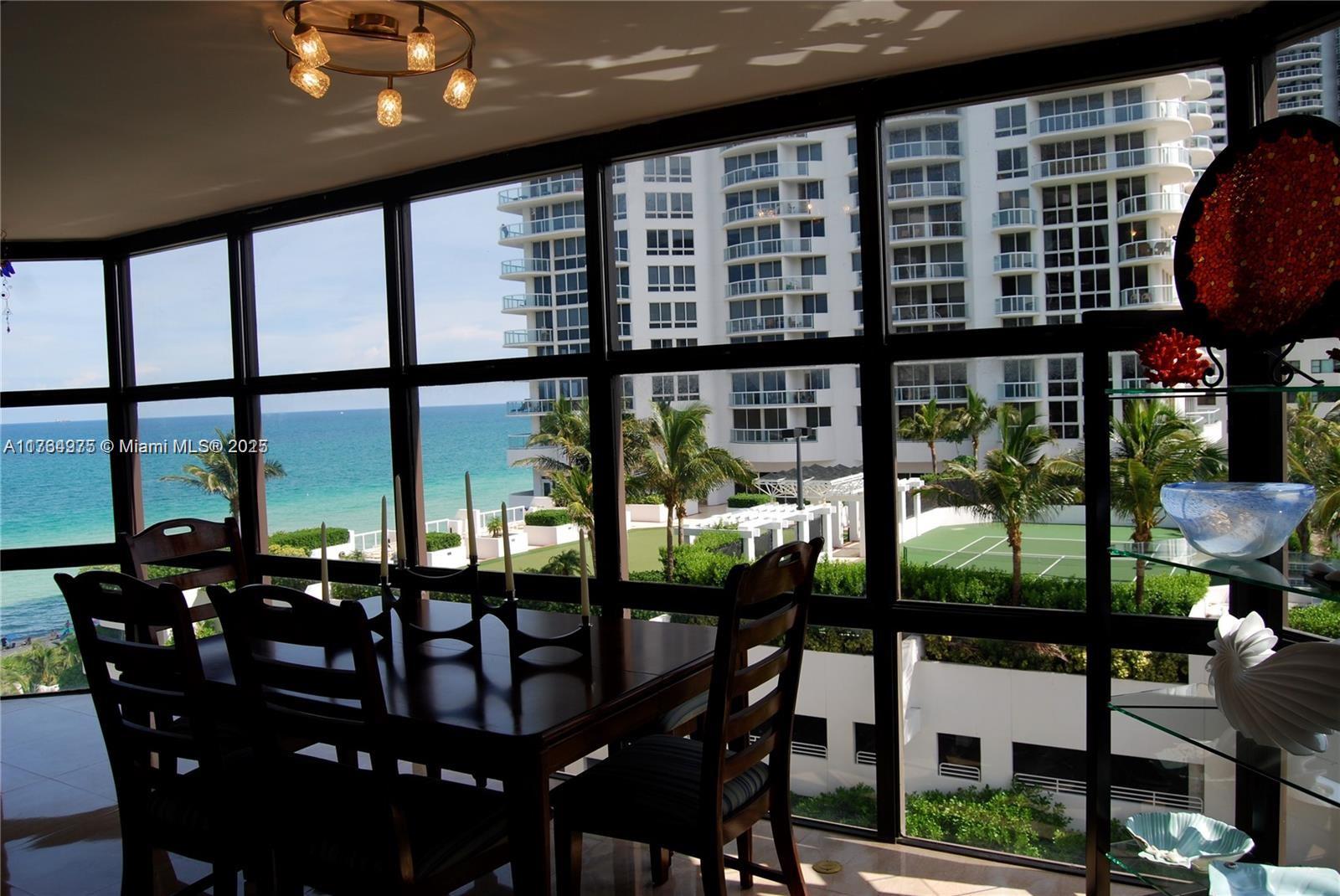 6423 Collins Avenue, Unit 901 Miami Beach, FL 33141 - Photo 6 of 17 a view of a dining room with furniture window and outside view