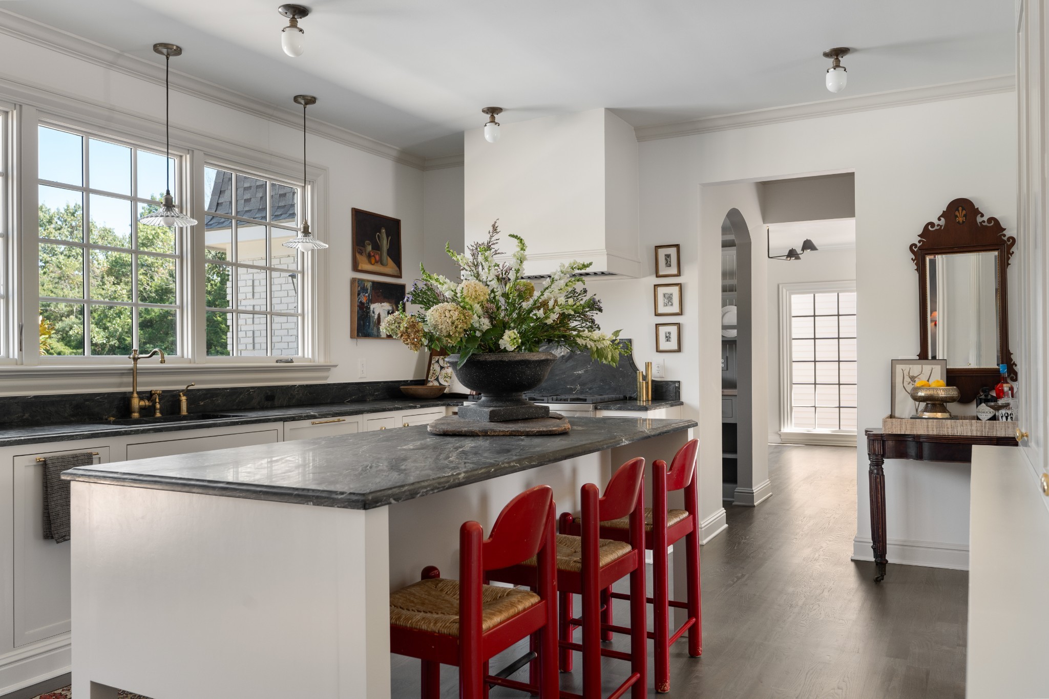 896 Sneed Road West Franklin, TN 37069 - Photo 9 of 55 a kitchen with stainless steel appliances granite countertop a dining table chairs and granite counter tops