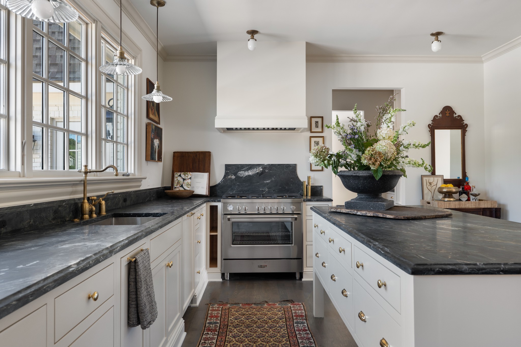 896 Sneed Road West Franklin, TN 37069 - Photo 10 of 55 a kitchen with granite countertop a sink stainless steel appliances and cabinets
