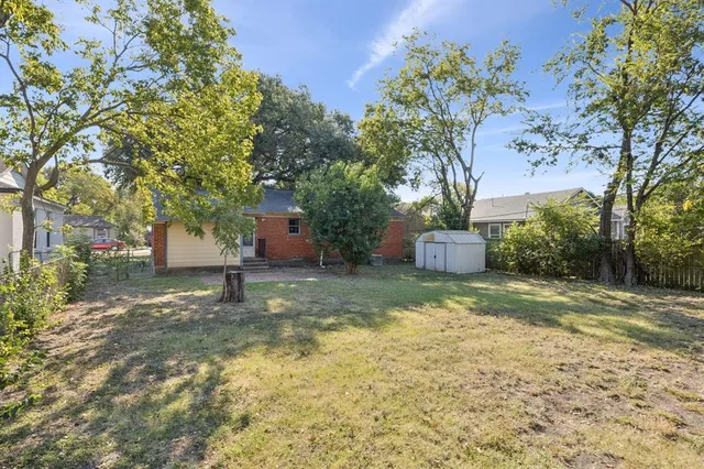 a backyard of a house