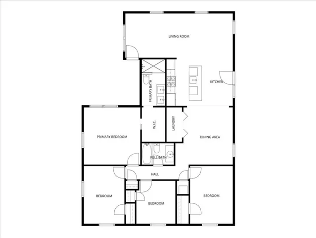 a picture of a bench in front of door