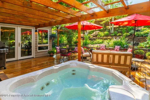 a backyard of a house with lots of green space