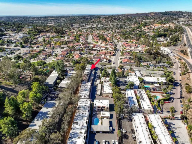 an aerial view of a city