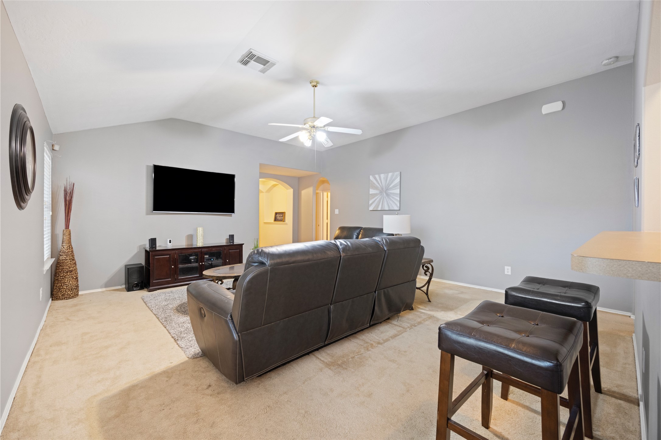 15926 Colonial Bridge Lane Houston, TX 77073 - Photo 8 of 27 a bedroom with a bed and a flat screen tv