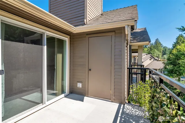 a balcony view with a outdoor space