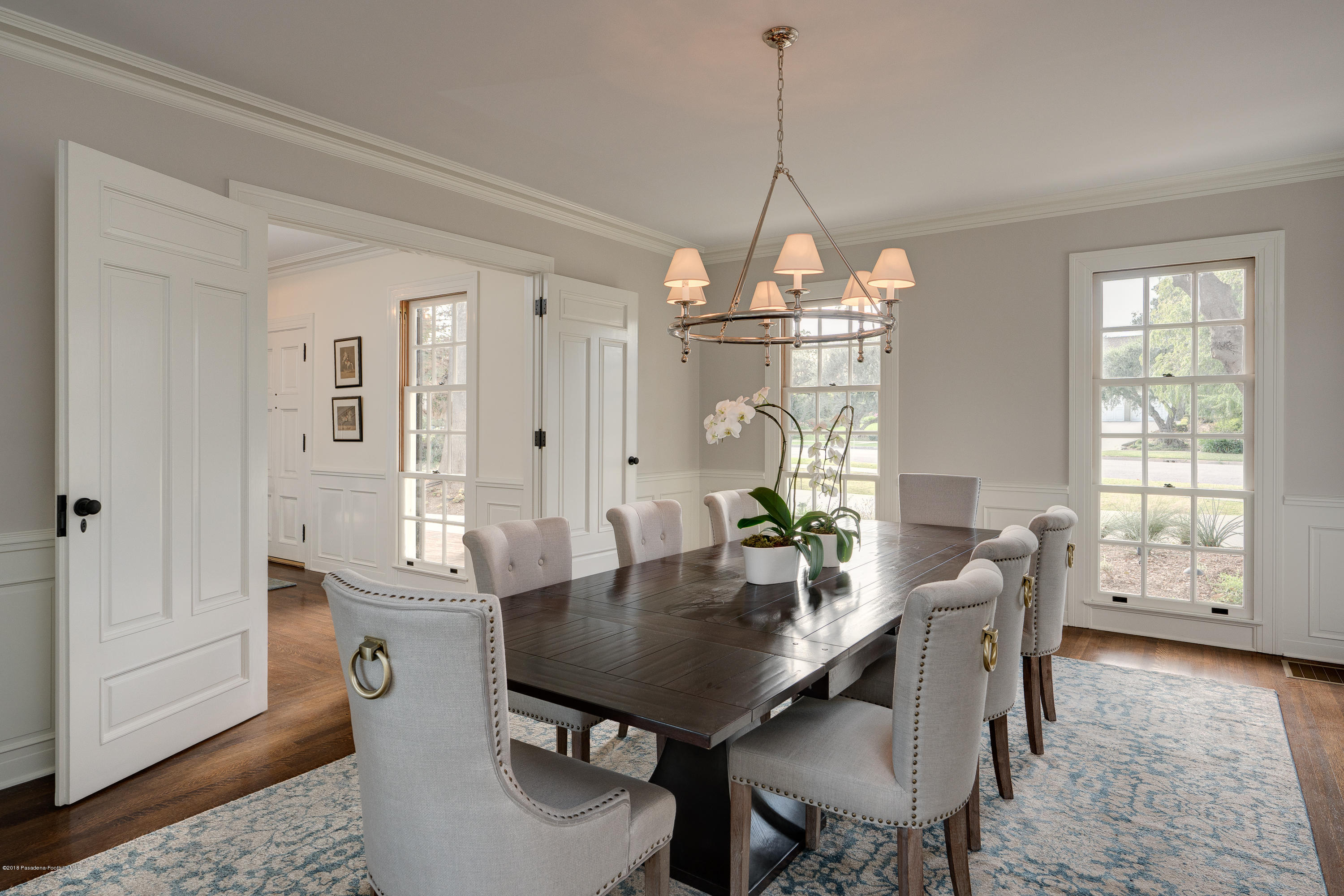 1234 Hillcrest Avenue Pasadena, CA 91106 - Photo 13 of 82 a view of a dining room with furniture window and wooden floor