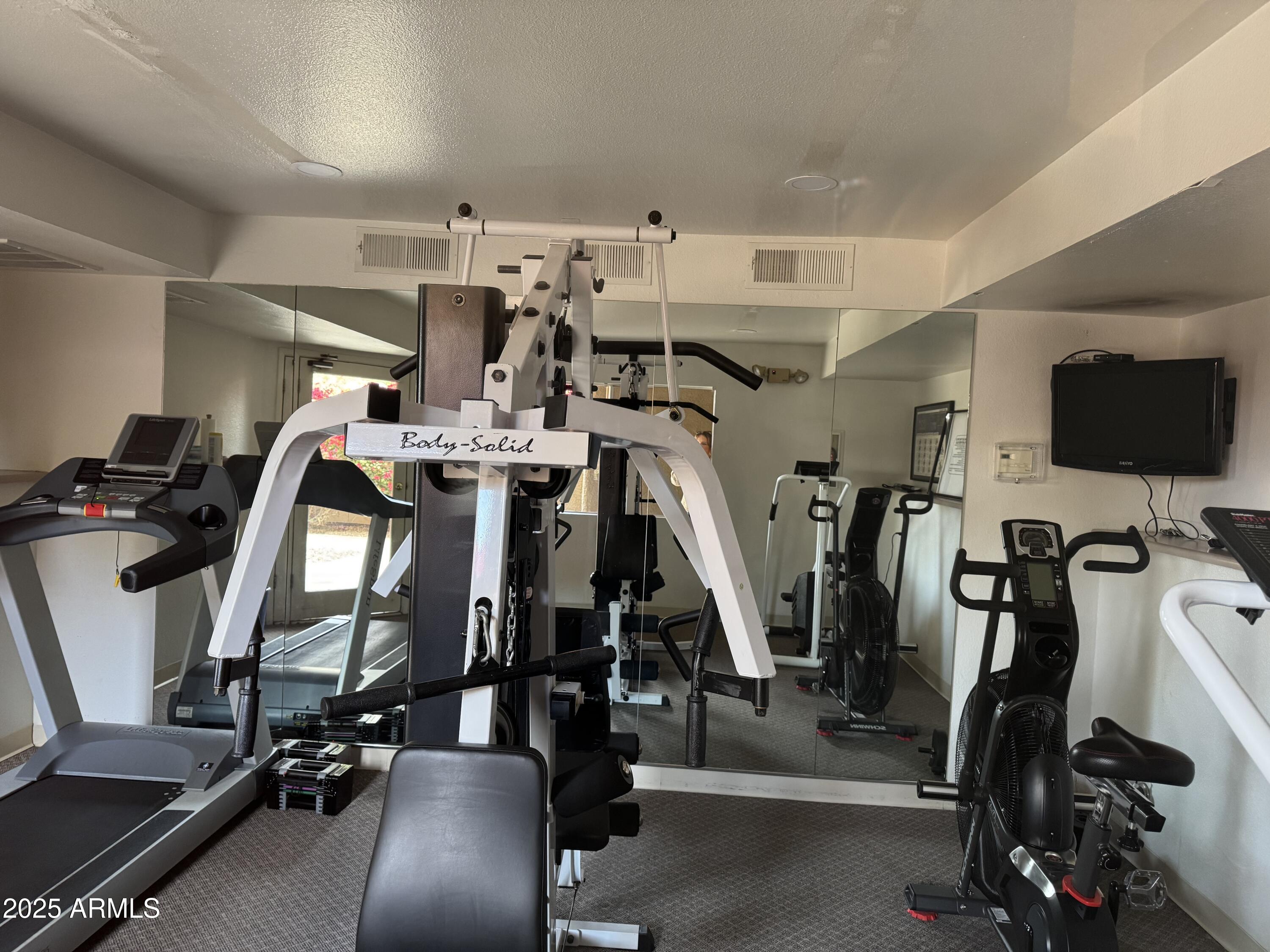 3845 East Greenway Road, Unit 230 Phoenix, AZ 85032 - Photo 28 of 37 a view of a room with gym equipment