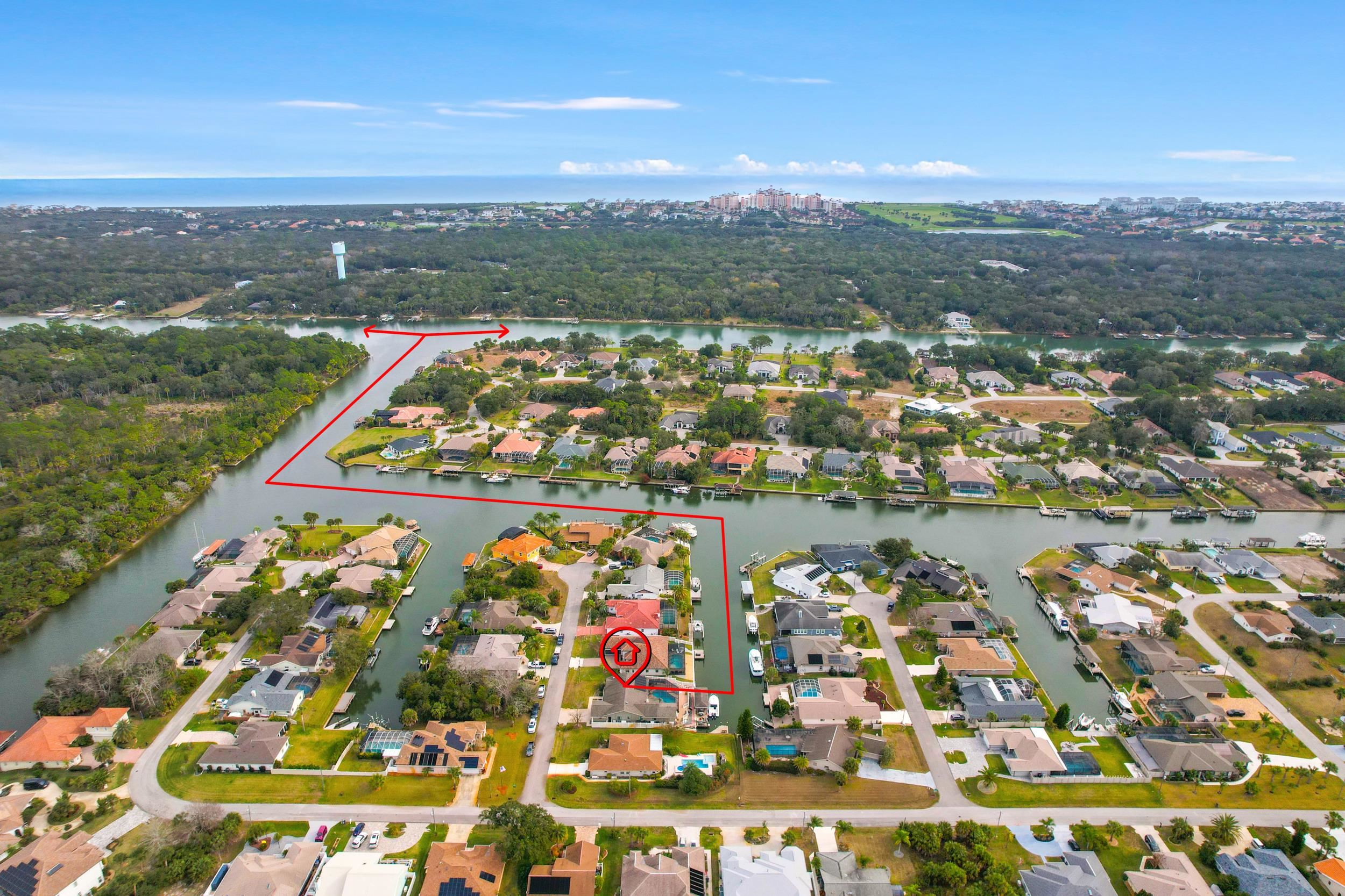 4 Calusa Court Palm Coast, FL 32137 - Photo 3 of 51 View of property location with a large body of water