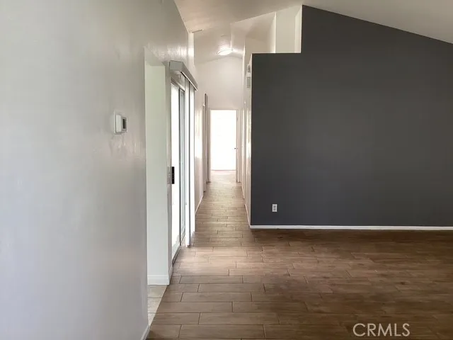 a view of hallway with stairs