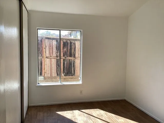 a view of small space with window