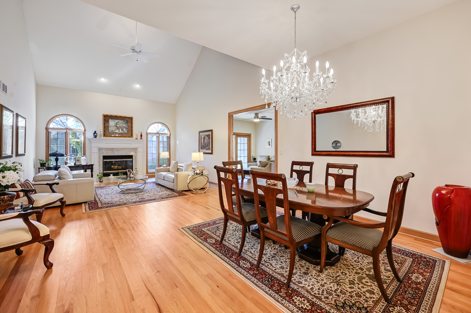 61 Berkshire Court Burr Ridge, IL 60527 - Photo 7 of 47 a view of a a dining room with furniture window and wooden floor