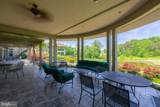 a outdoor space with chairs