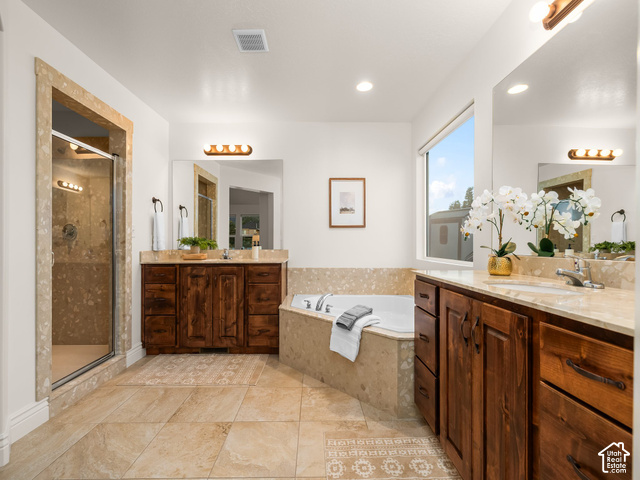 1288 North Horizon View Loop Elk Ridge, UT 84651 - Photo 12 of 38 Dual vanities with integrated sinks and stone countertops