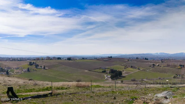 a view of a town with big yard