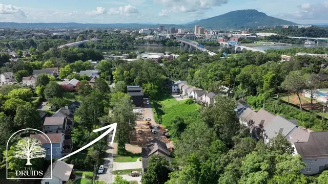 an aerial view of multiple house
