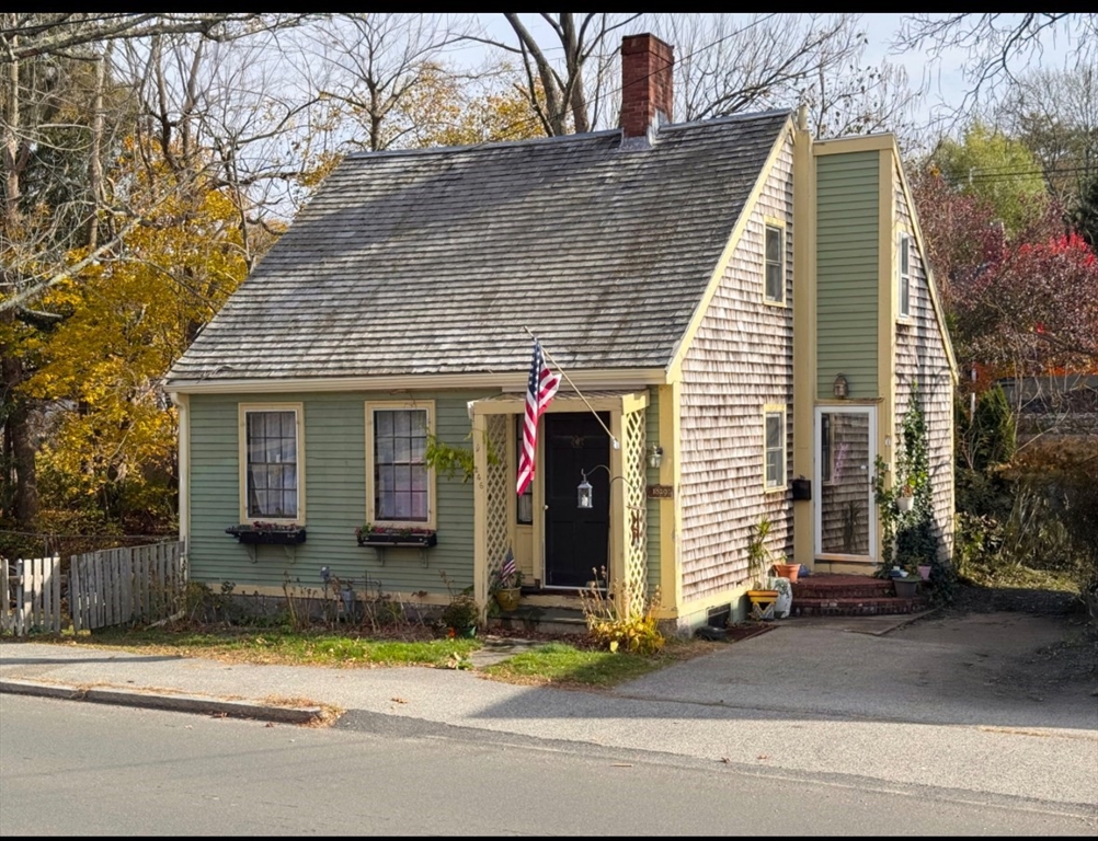 a view of a house with a patio