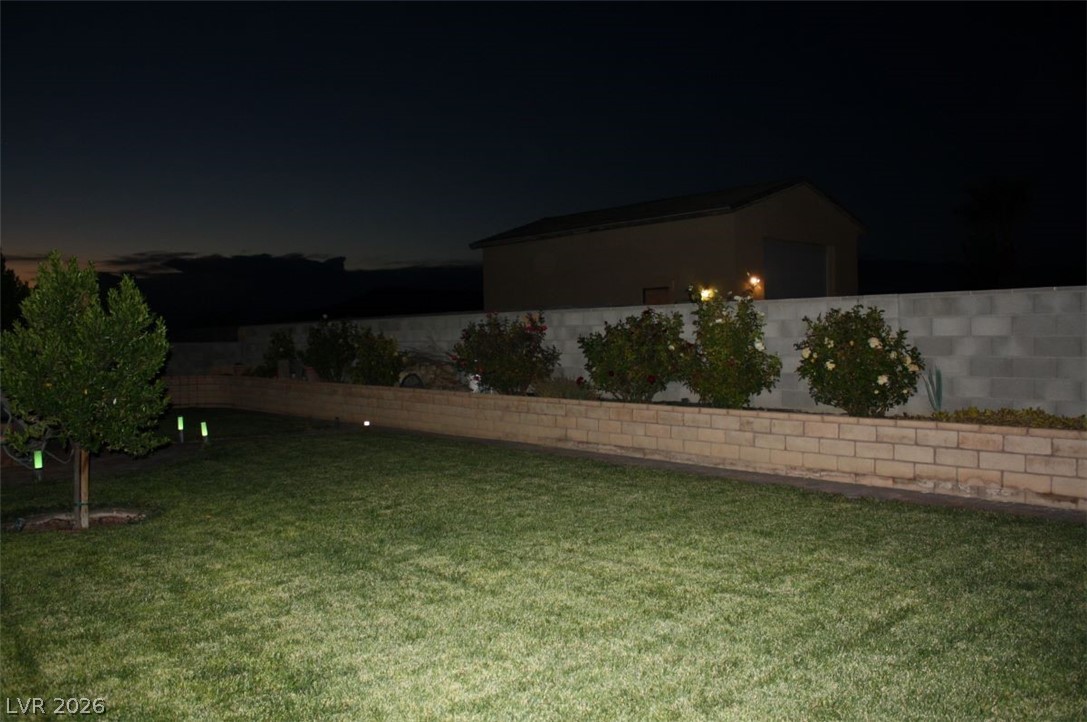 1101 East Blosser Ranch Road Pahrump, NV 89060 - Photo 36 of 50 View of yard at twilight