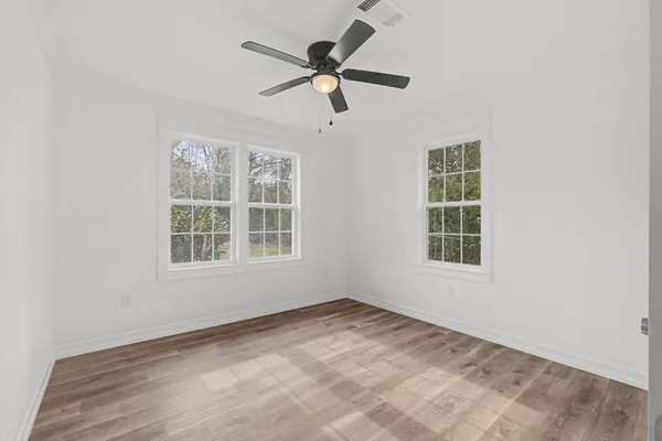 an empty room with a window