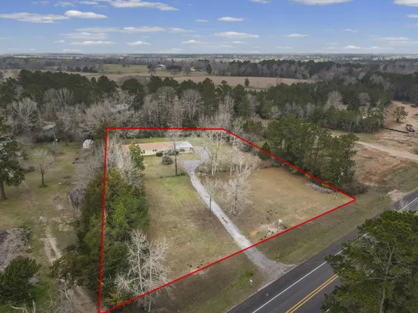 a view of a lake with a city