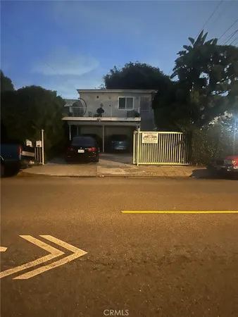 a view of street with houses