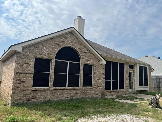 a backyard of a house