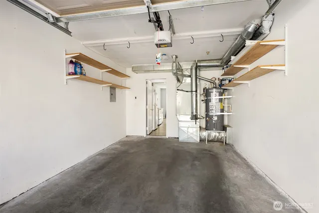 a view of a livingroom with wooden floor