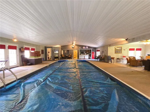 a view or living room and dining room