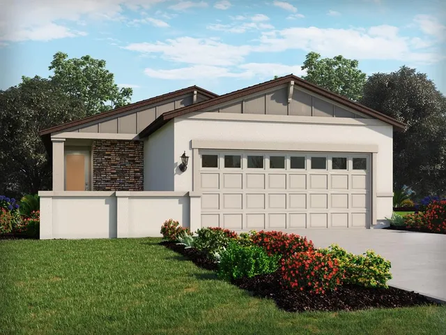 a view of a house with garden