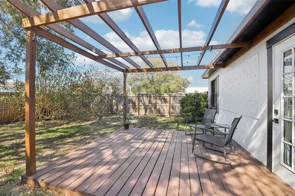 a view of porch with seating space