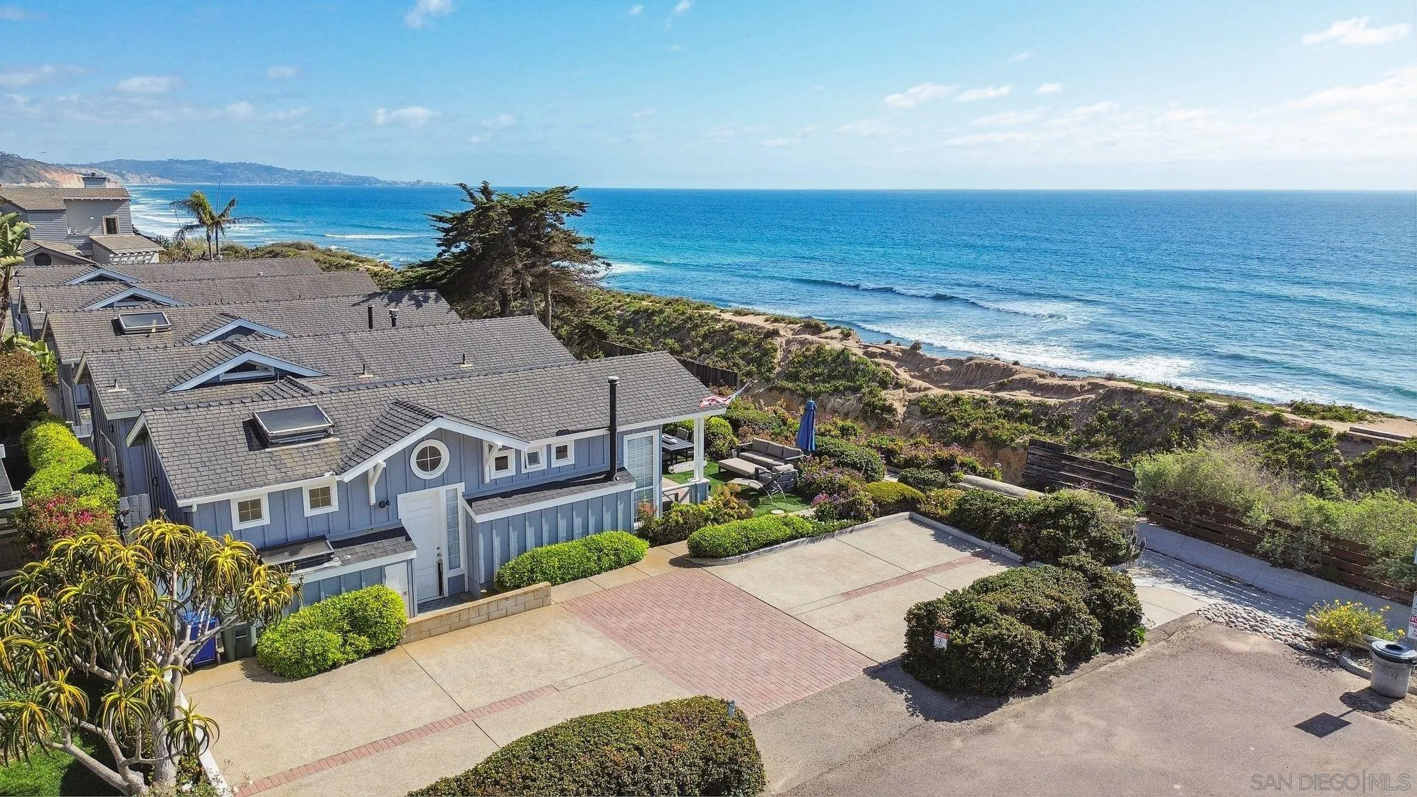 a view of an ocean and beach