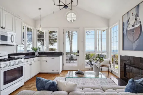 a bed room with a bed and a book shelf