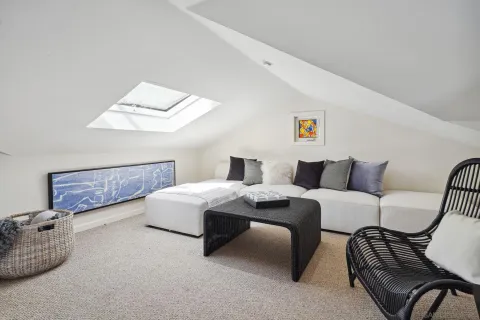 a view of an ocean and beach