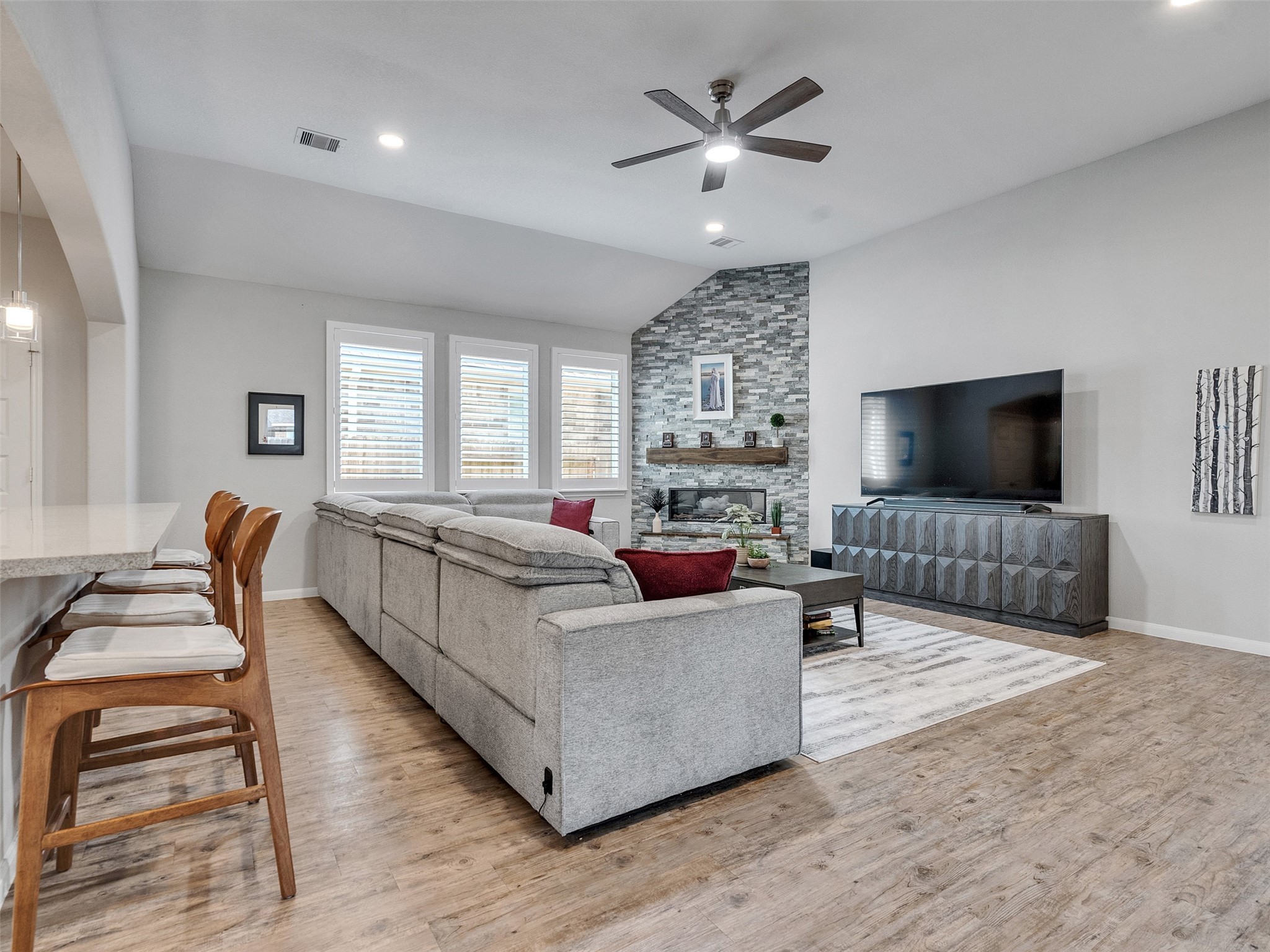 1841 Alyssa Way Alvin, TX 77511 - Photo 11 of 48 a living room with furniture and a flat screen tv