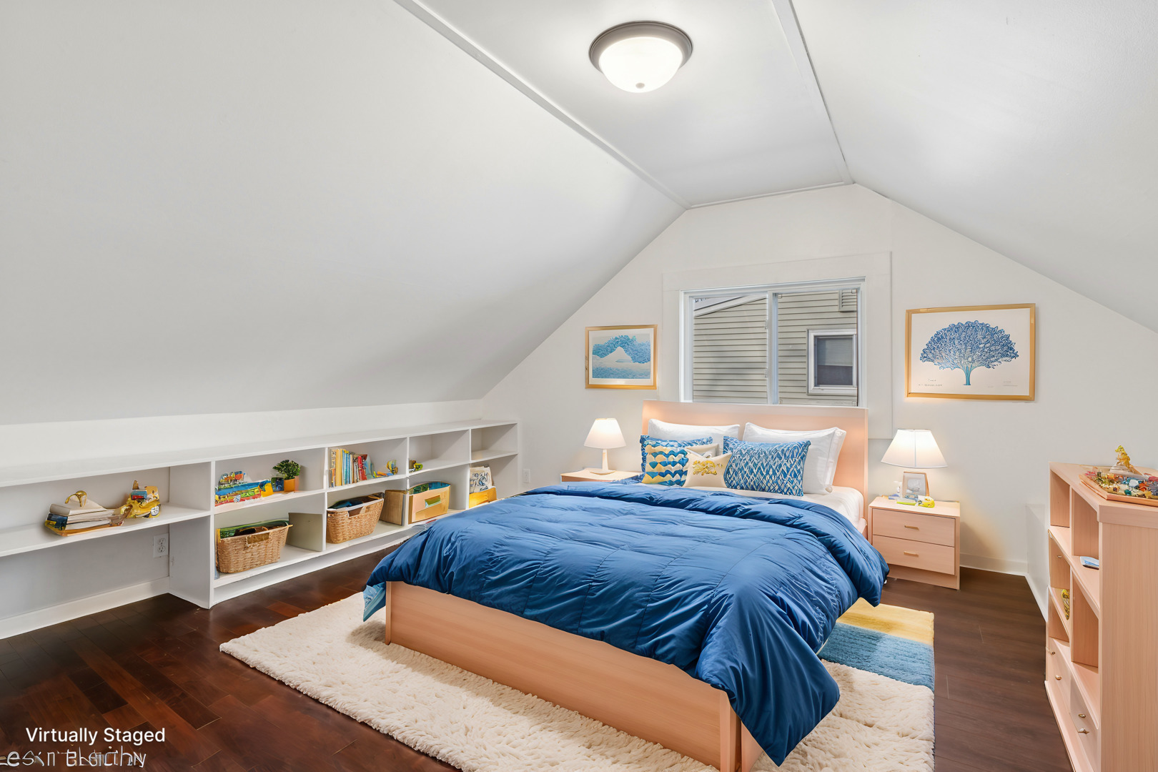 601 Long Road Glenview, IL 60025 - Photo 20 of 27 a bedroom with a large bed and a book shelf
