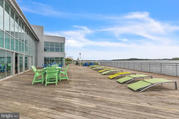 a view of a terrace with sitting area