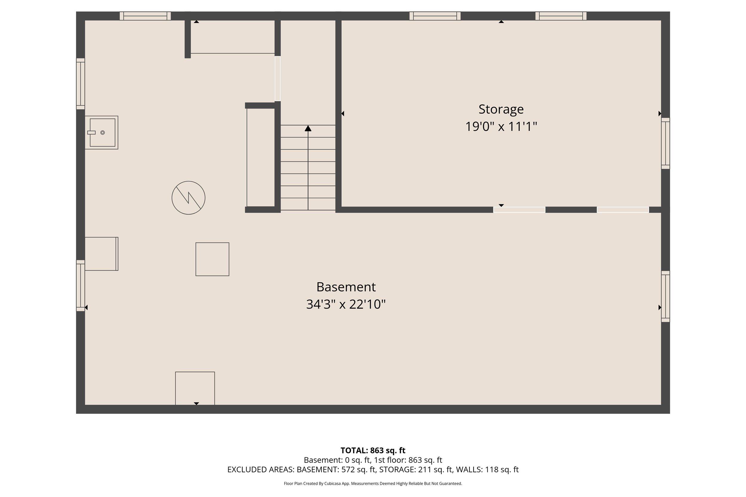 511 Grove Street Mayville, WI 53050 - Photo 31 of 32 05-Lower Level w_ Dimensions