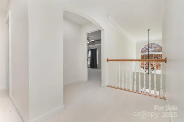 a view of a hallway with entryway