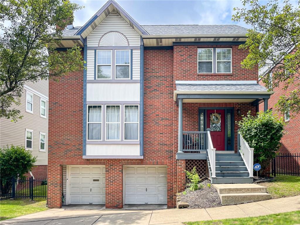 a front view of a house