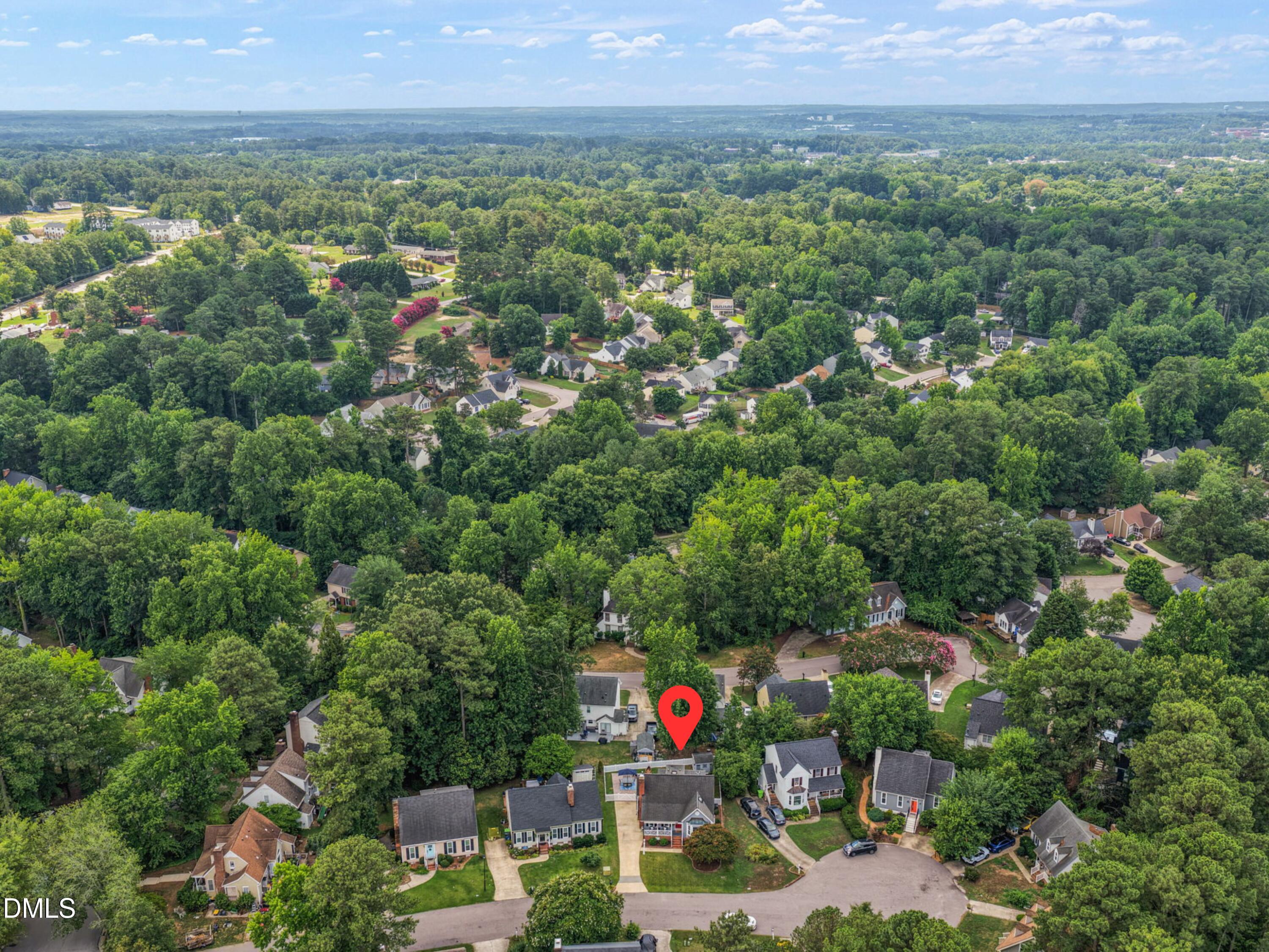 3012 West Annaley Drive Raleigh, NC 27604 - Photo 37 of 38 Aerial with Arrow
