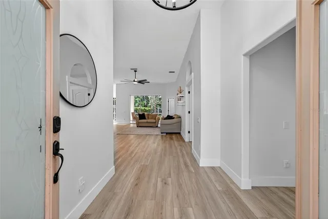 a view of livingroom with furniture and wooden floor
