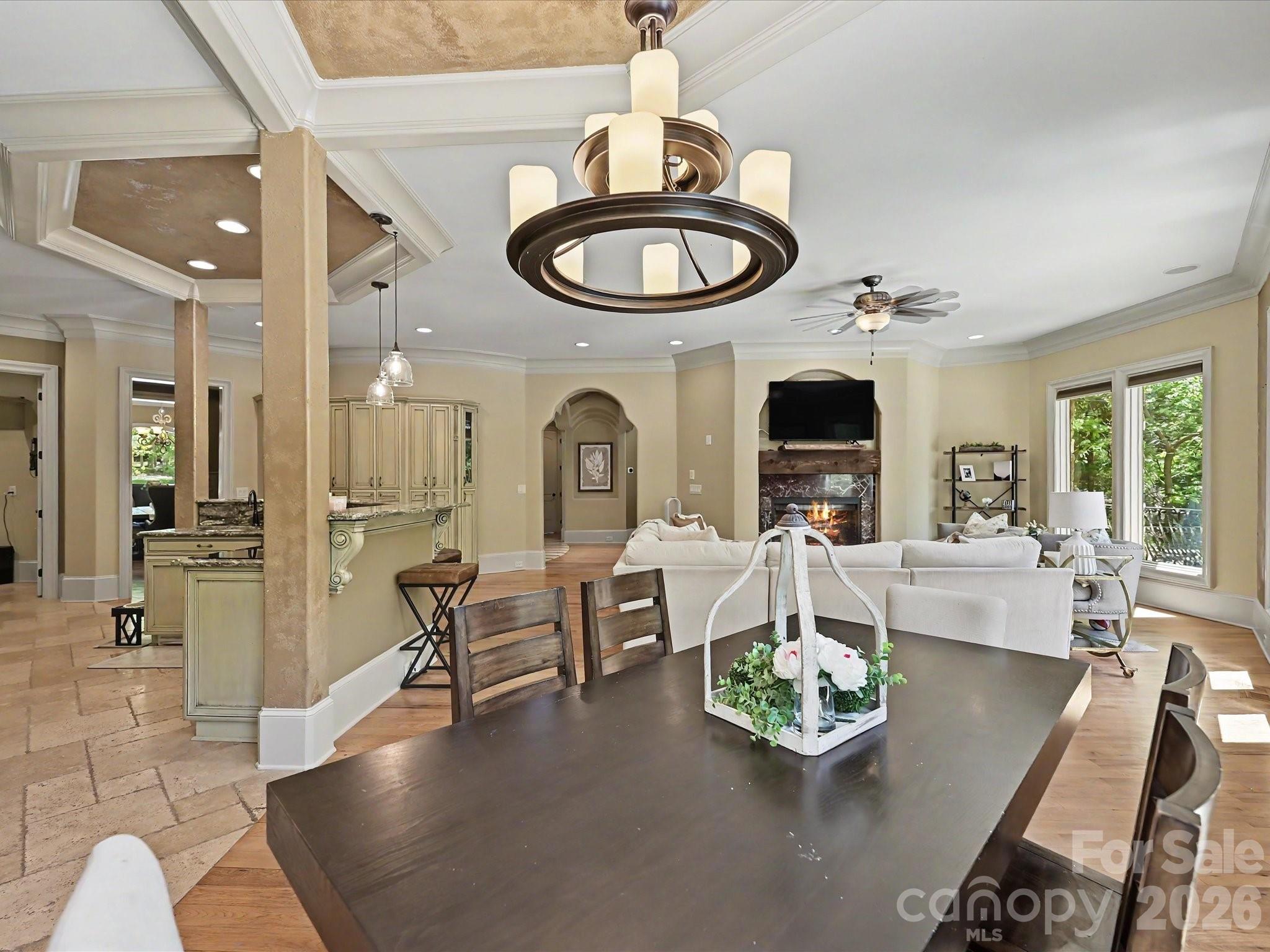 6112 Rehobeth Road Waxhaw, NC 28173 - Photo 13 of 48 a living room with fireplace furniture and a large window