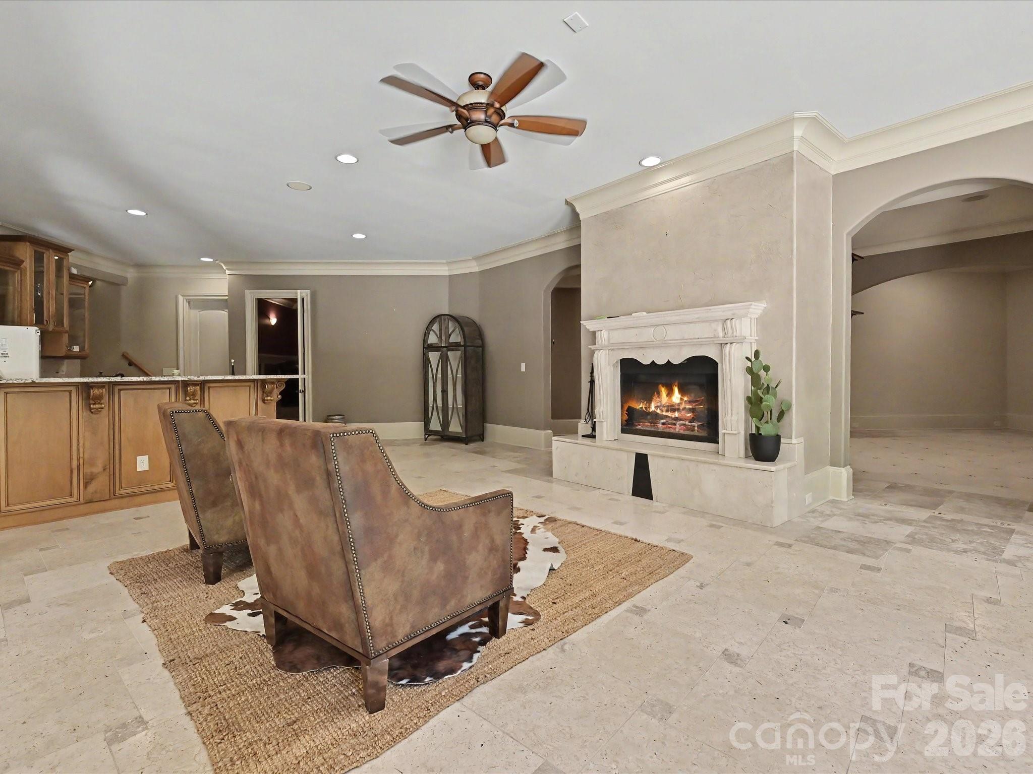 6112 Rehobeth Road Waxhaw, NC 28173 - Photo 32 of 48 a living room with furniture and a fireplace