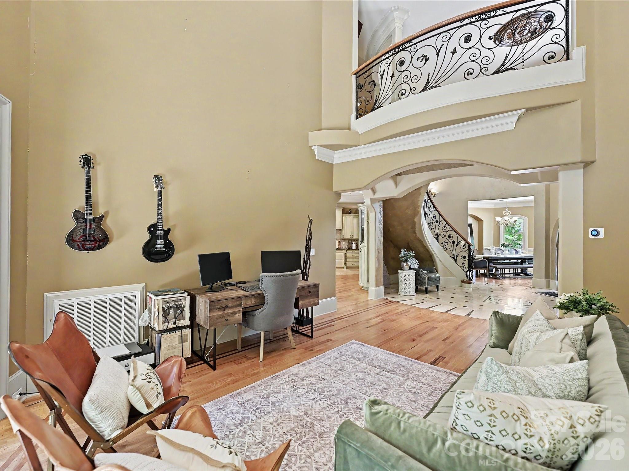 6112 Rehobeth Road Waxhaw, NC 28173 - Photo 10 of 48 a living room with furniture and wooden floor