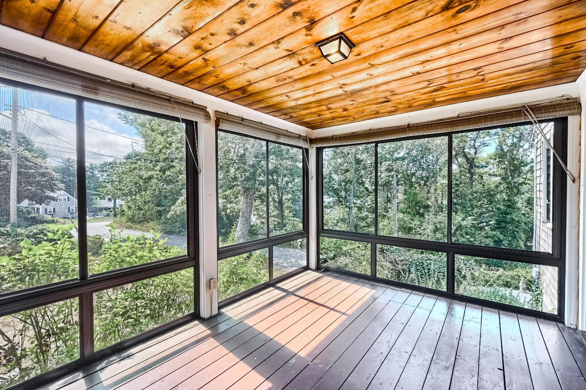 7 Ebb Road Yarmouth Port, MA 02675 - Photo 36 of 52 a view of a wooden deck with a yard
